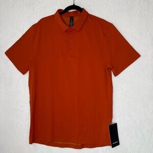 Lululemon Men's Burnt Orange ShowZero Polo Golf Shirt XLarge NWT NO SHOW SWEAT